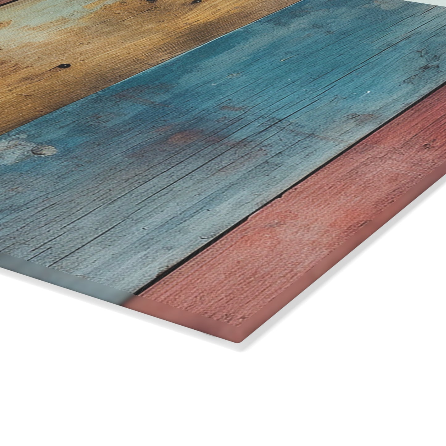 Wooden Print Glass Cutting Board