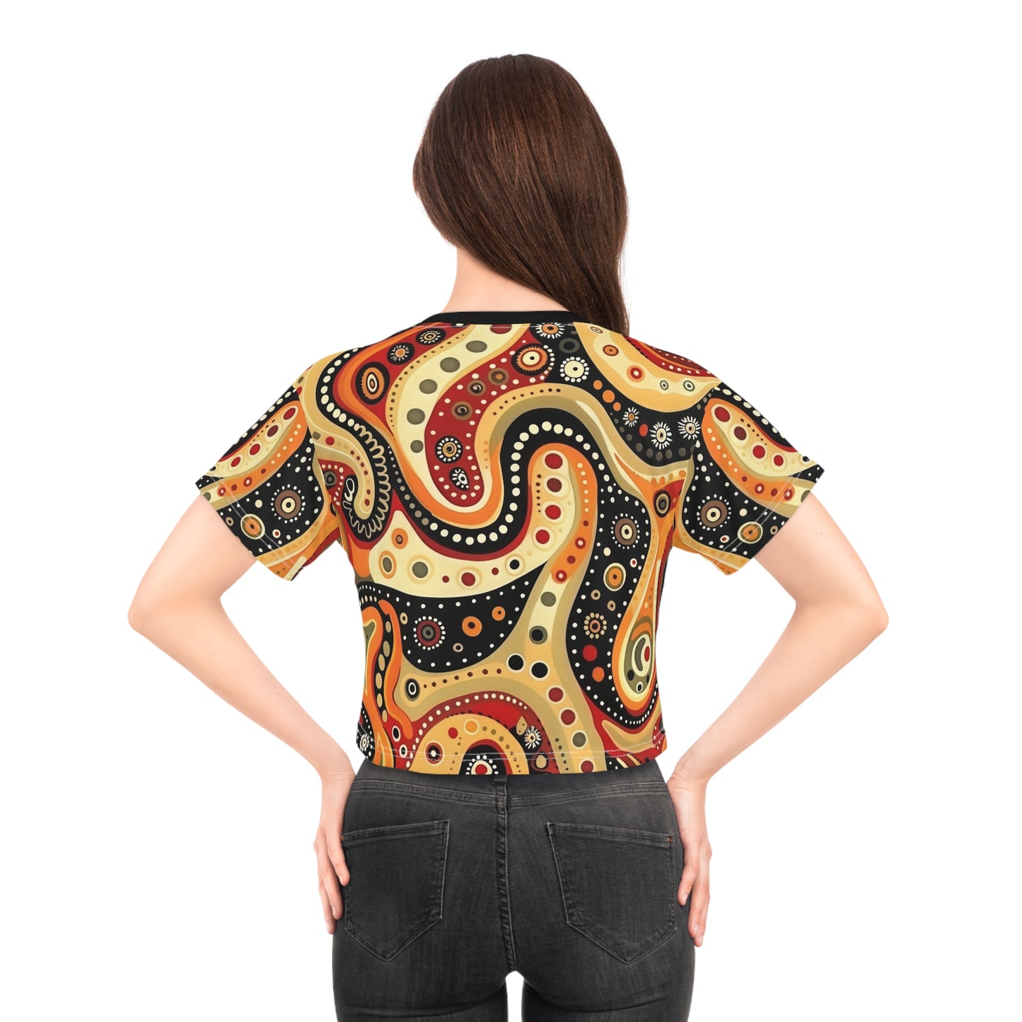 Aboriginal Art (AOP) Crop Tee