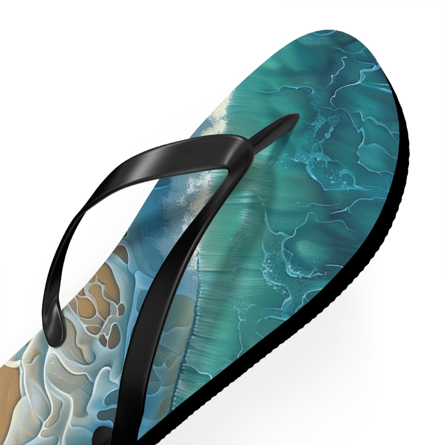 Sand Shore Ocean Waves Flip-Flops