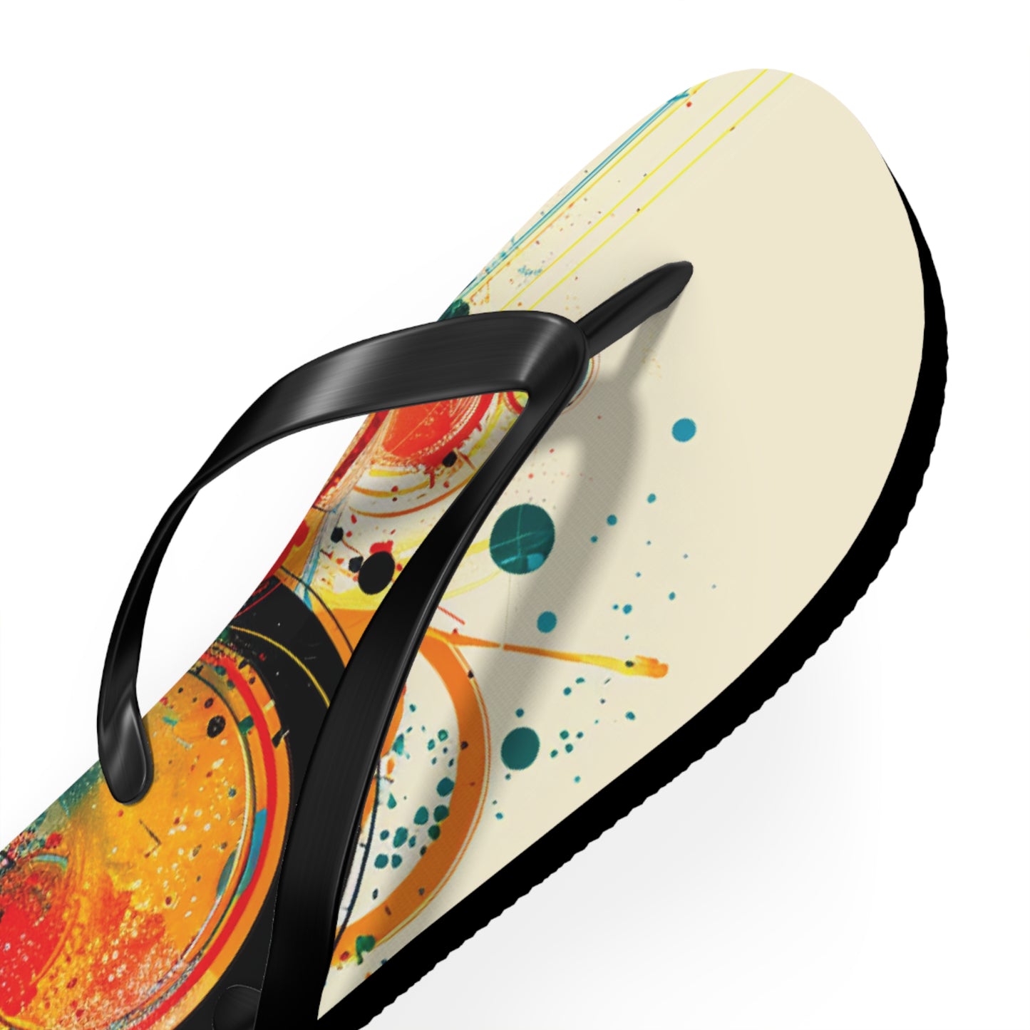 Abstract Decorative Circles Flip-Flops