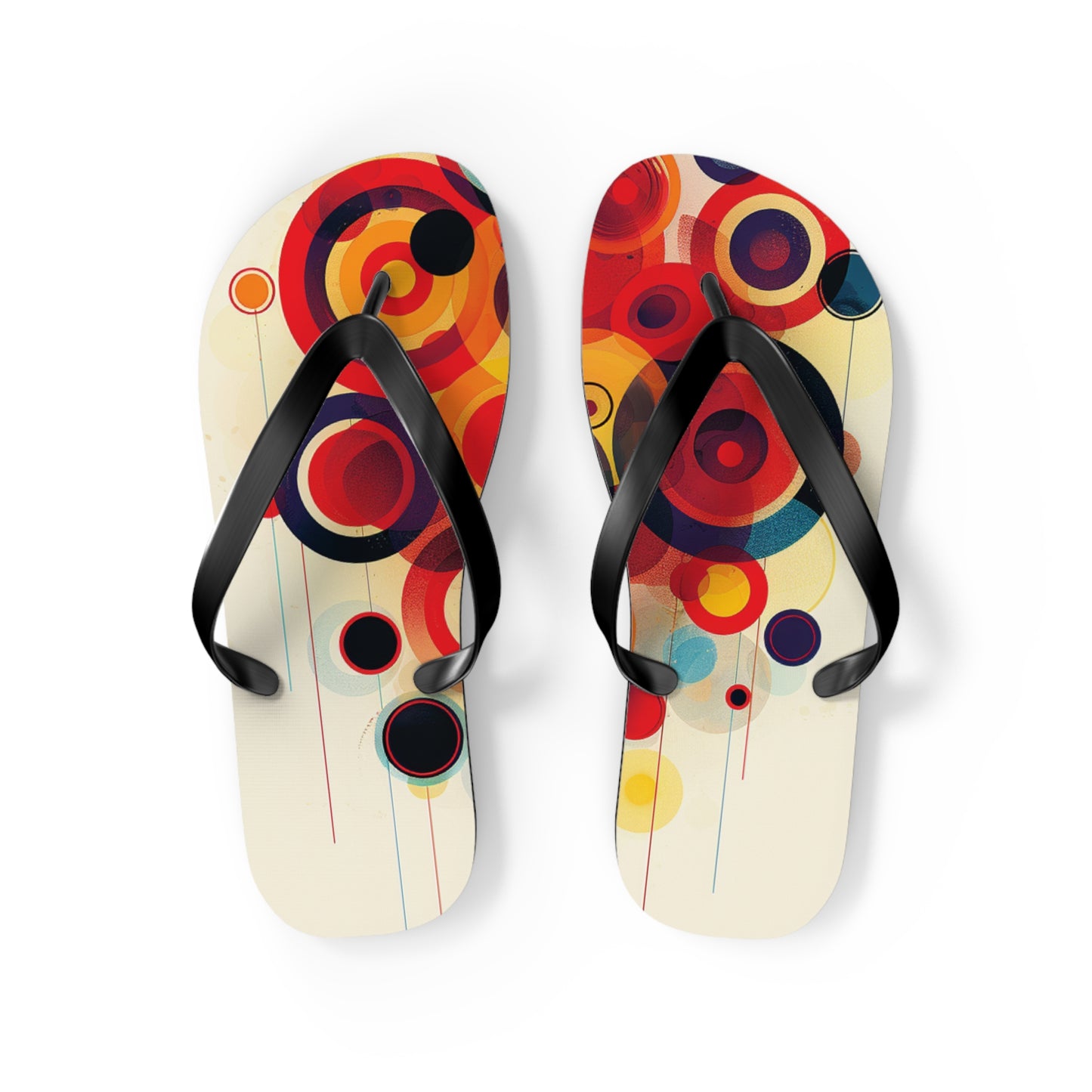 Abstract Decorative Circles  Flip-Flops