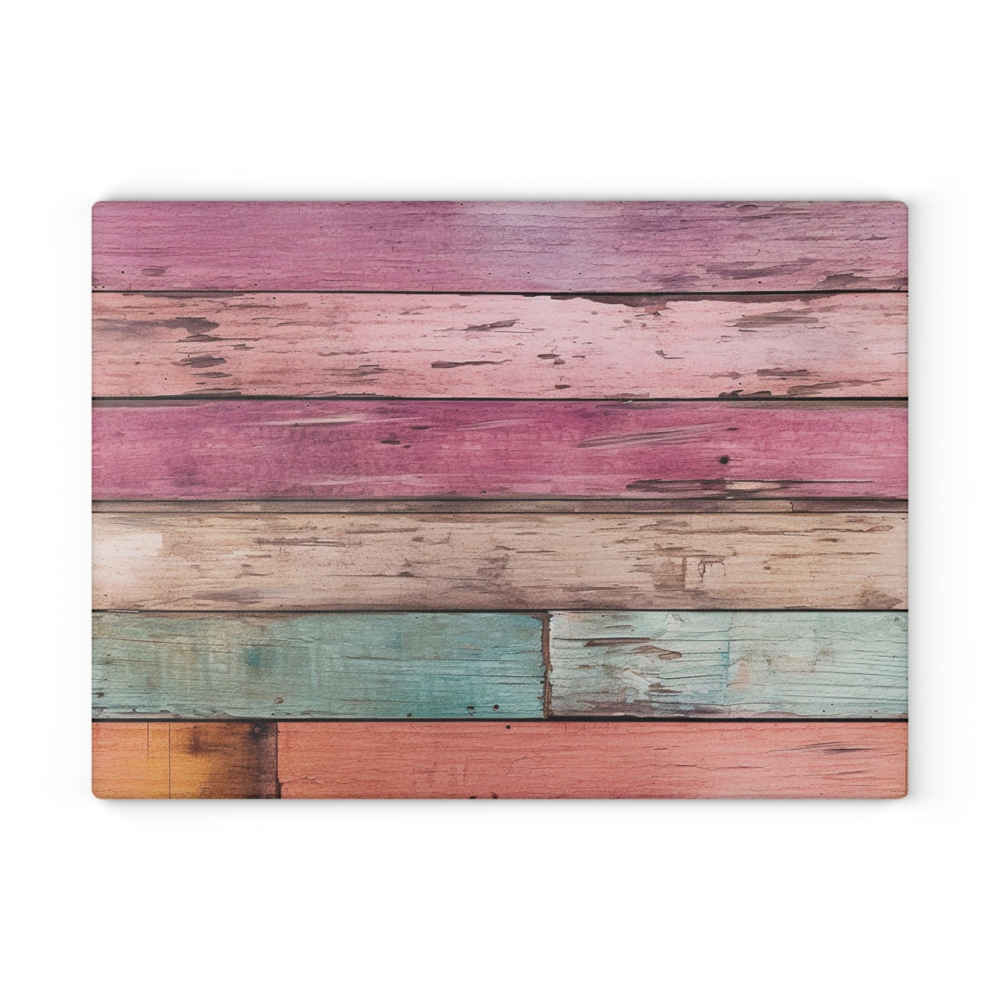 Wooden Print Glass Cutting Board