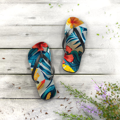 Abstract Tropics Pattern Flip-Flops