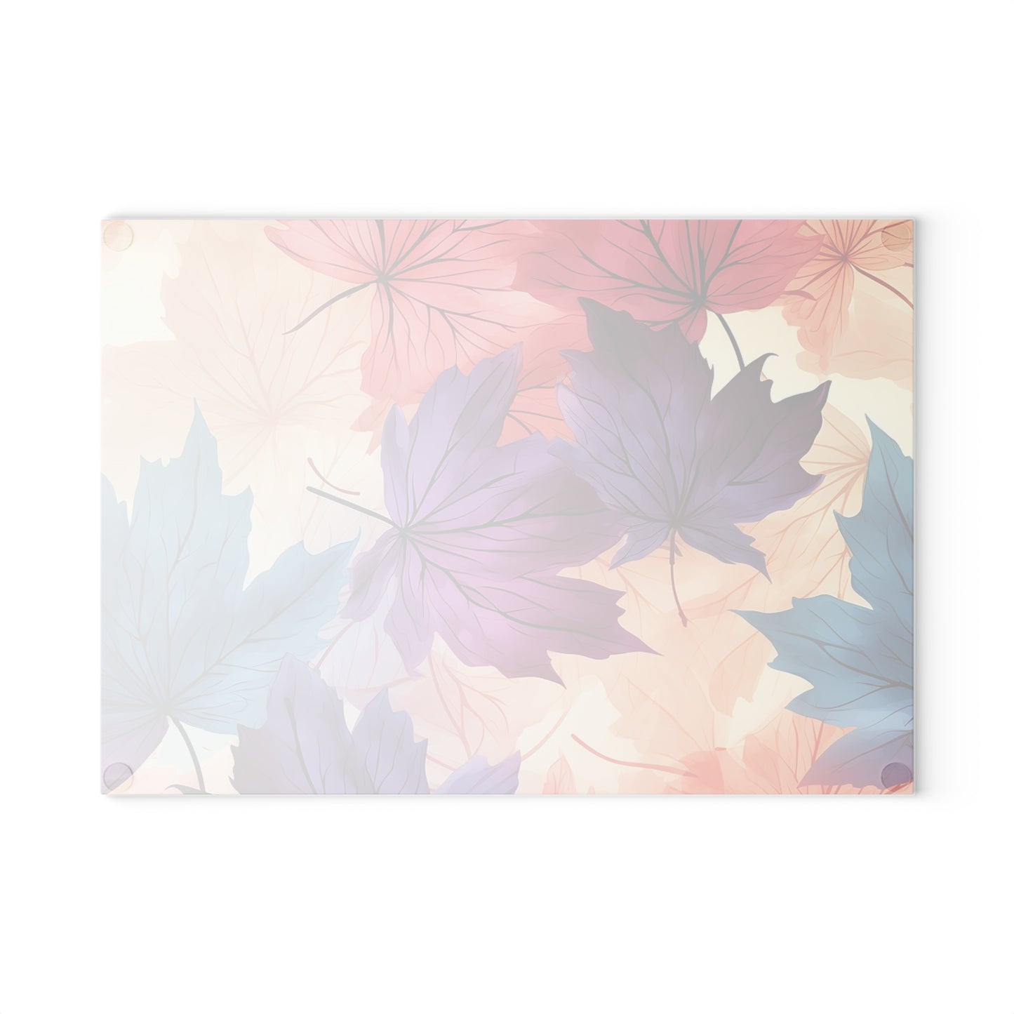 Autumn Floral Glass Cutting Board