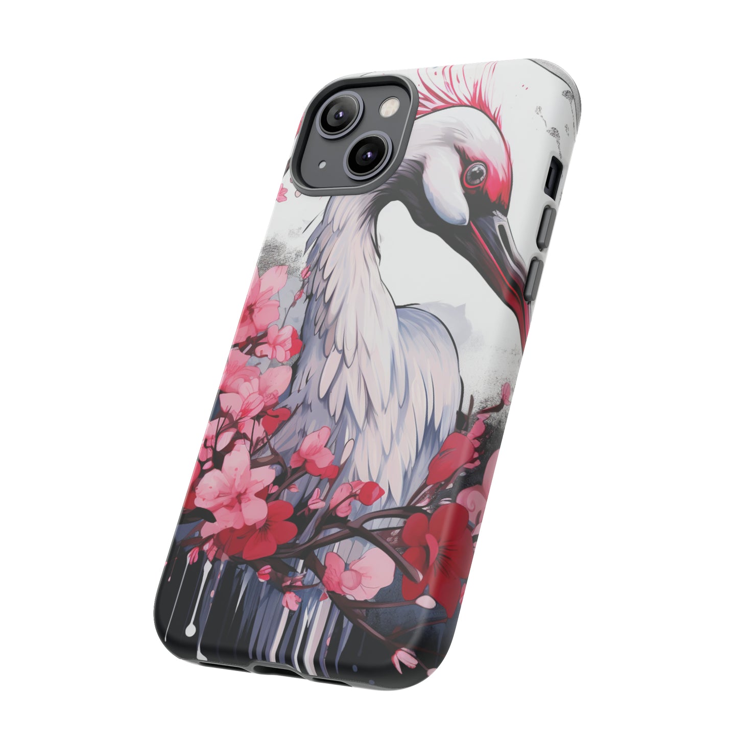 Cranes in Flight: Red-Crowned Crane Phone Case