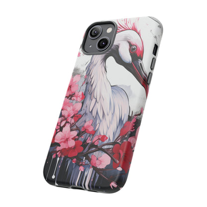 Cranes in Flight: Red-Crowned Crane Phone Case