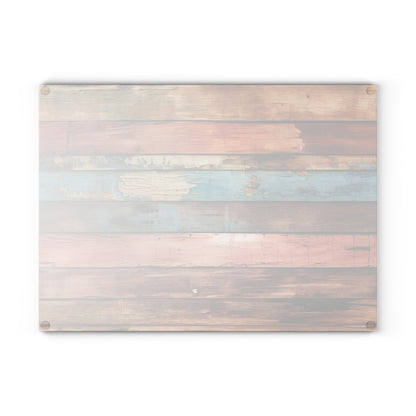 Wooden Print Glass Cutting Board