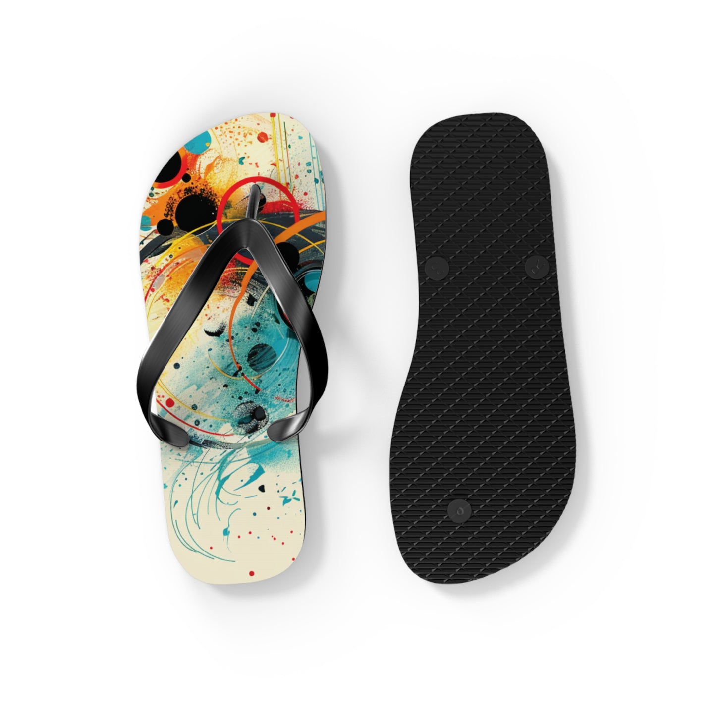 Abstract Decorative Circles  Flip-Flops