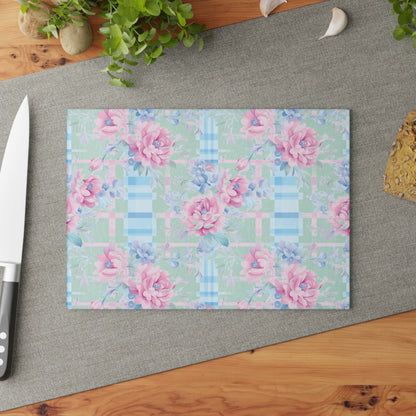 Floral Glass Cutting Board