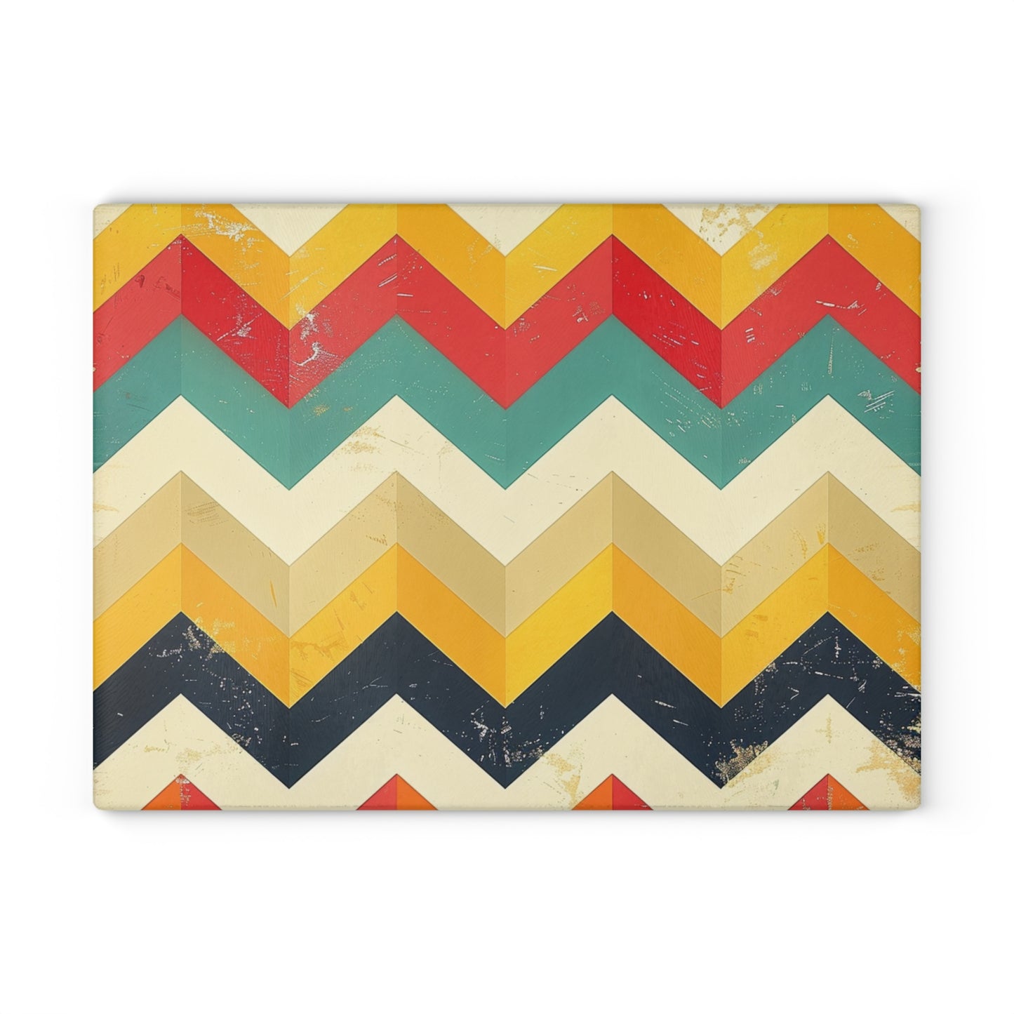 Chevron Print Glass Cutting Board