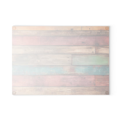 Wooden Print Glass Cutting Board