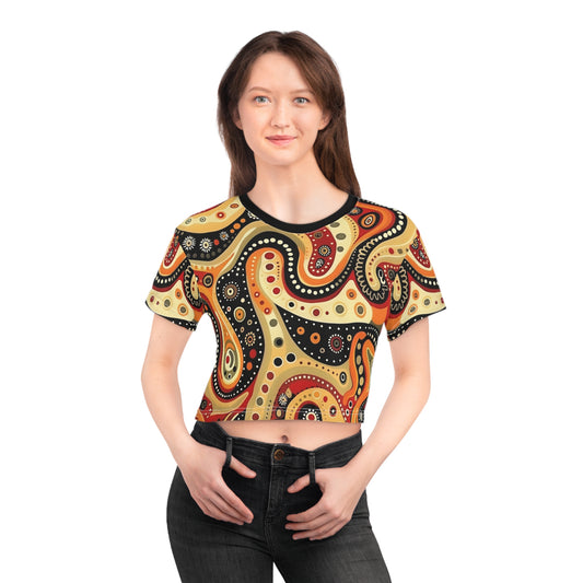 Aboriginal Art (AOP) Crop Tee