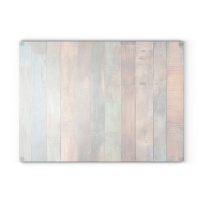 Wooden Print Glass Cutting Board