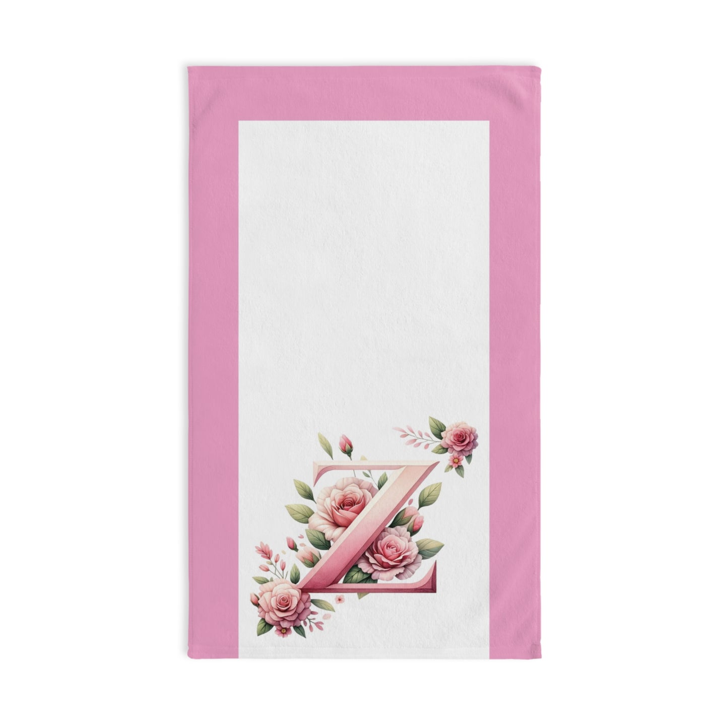 Alphabet Flowers Bathroom Hand Towel