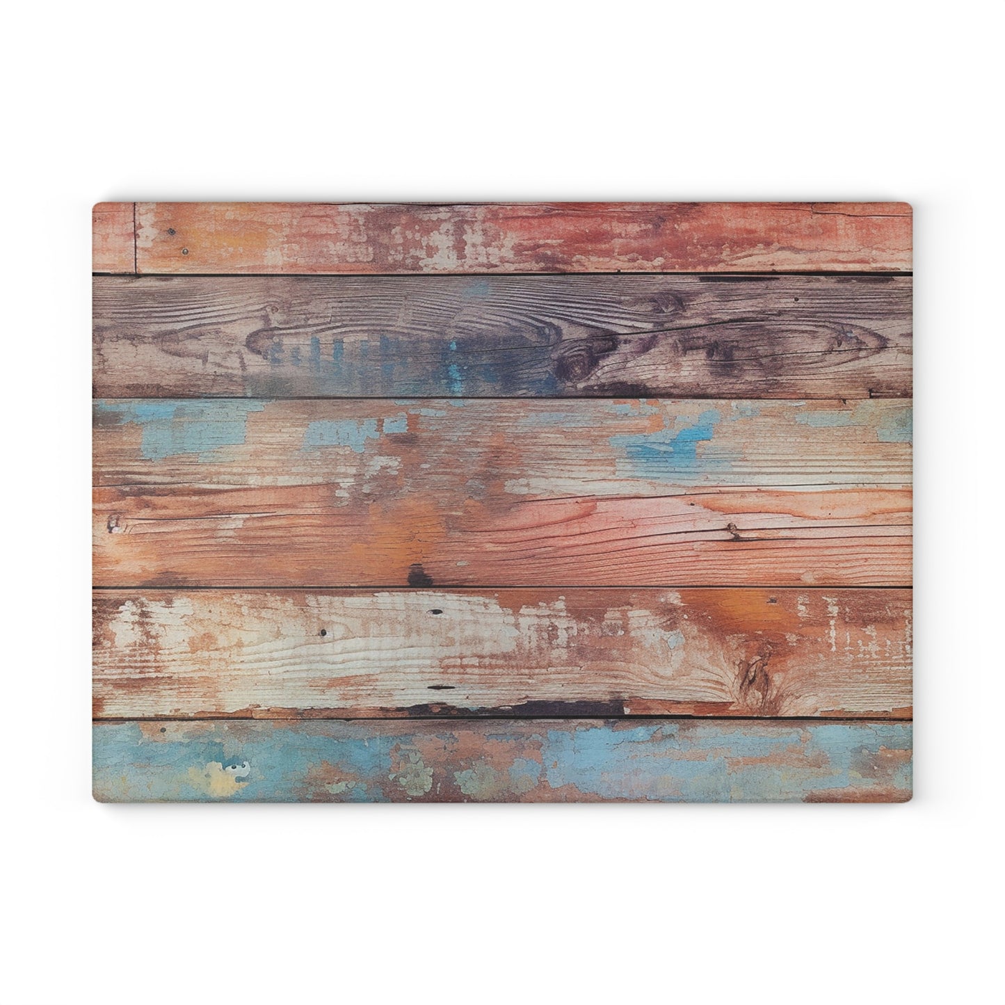 Wooden Print Glass Cutting Board