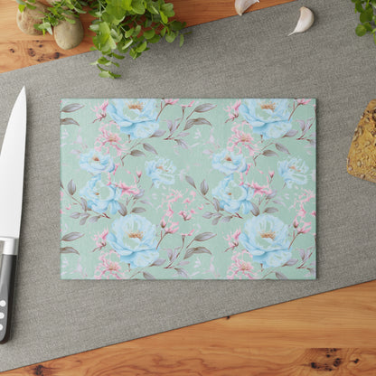 Floral Glass Cutting Board