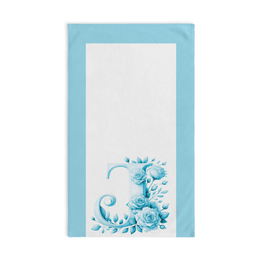 Alphabet Flowers Bathroom Hand Towel