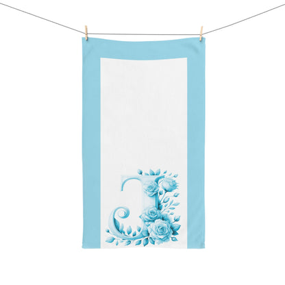 Alphabet Flowers Bathroom Hand Towel