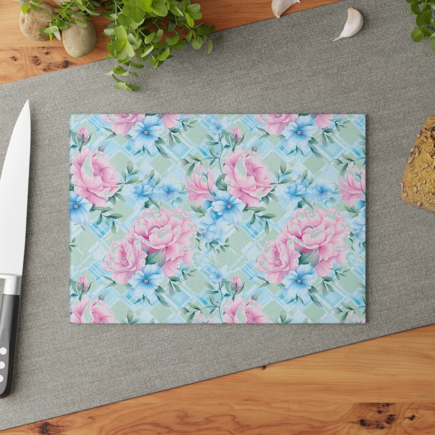 Floral Glass Cutting Board