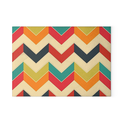 Chevron Print Glass Cutting Board