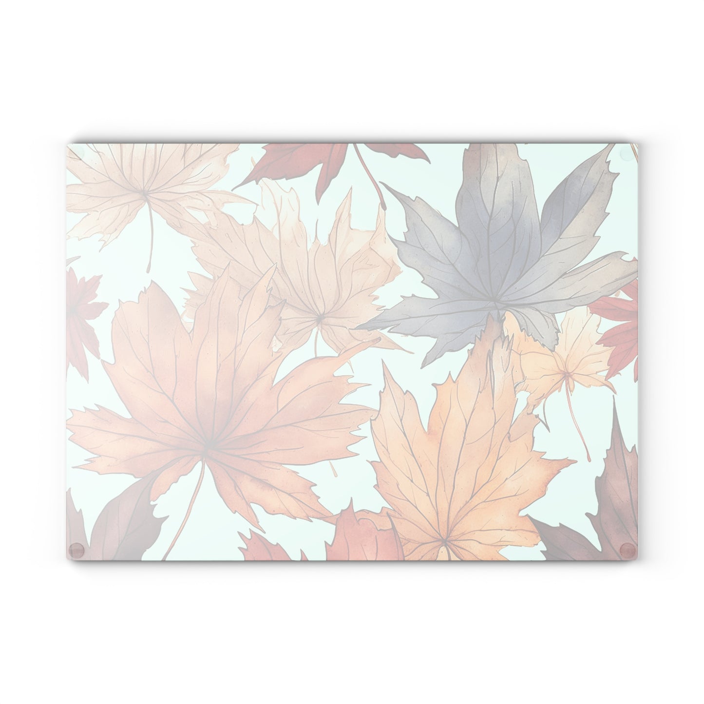 Autumn Floral Glass Cutting Board