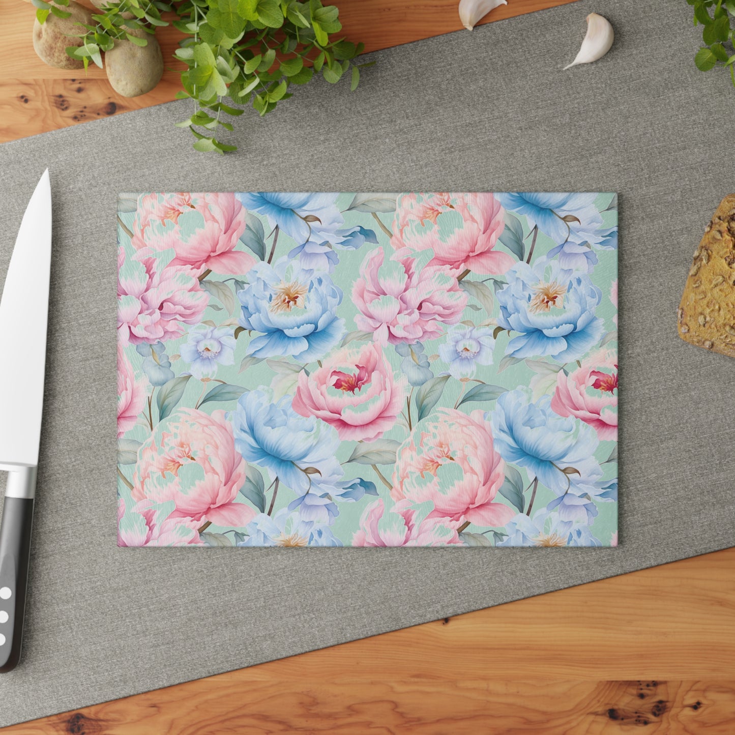 Floral Glass Cutting Board