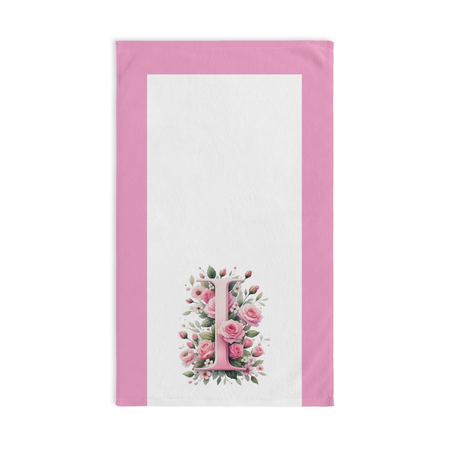 Alphabet Flowers Bathroom Hand Towel