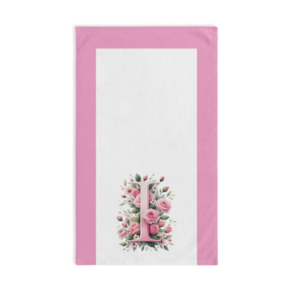 Alphabet Flowers Bathroom Hand Towel