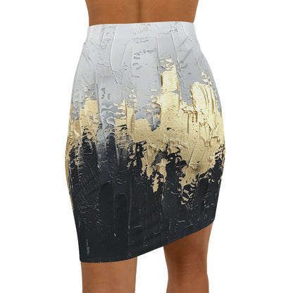 Women's Mid-Waist Pencil Skirt (AOP)