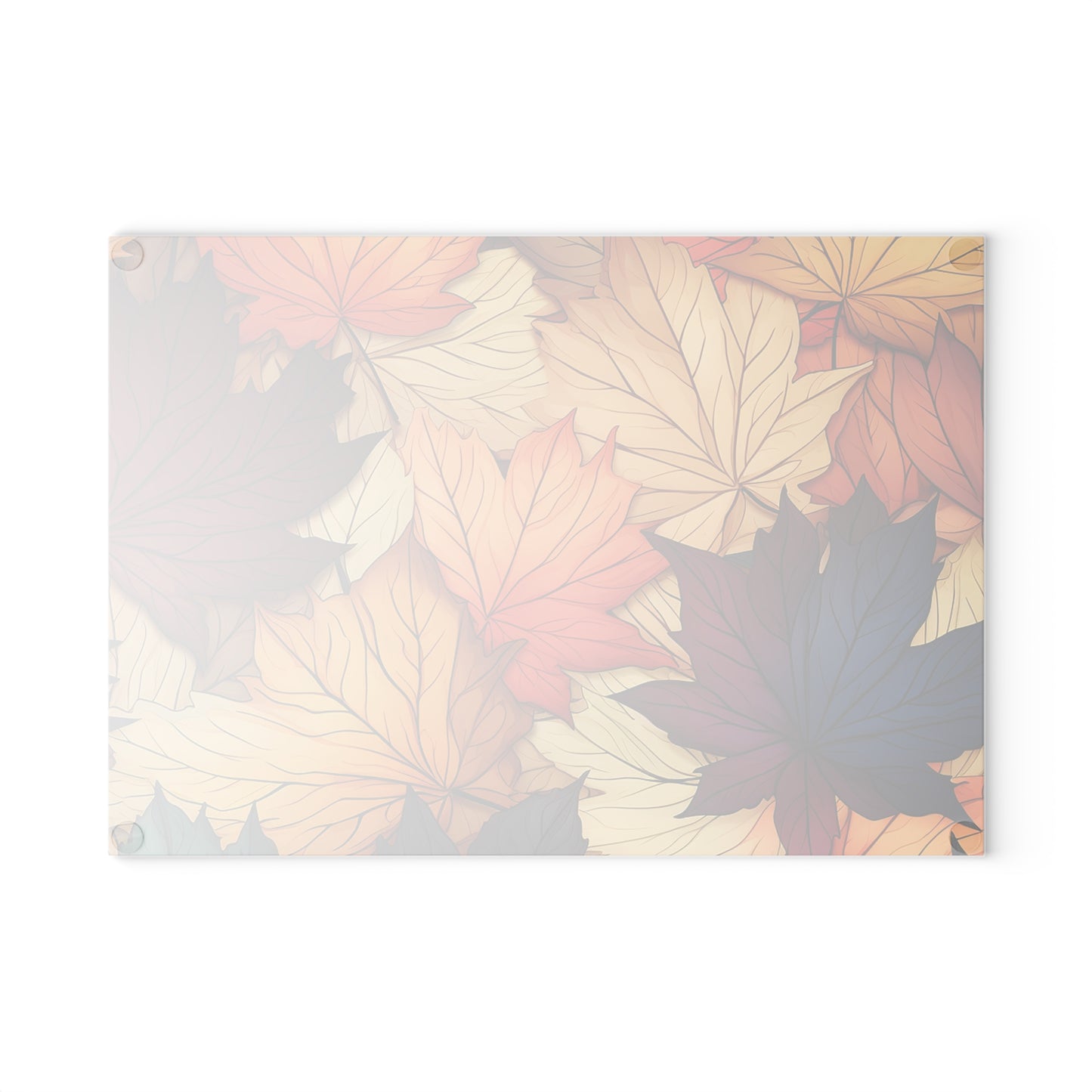 Autumn Floral Glass Cutting Board