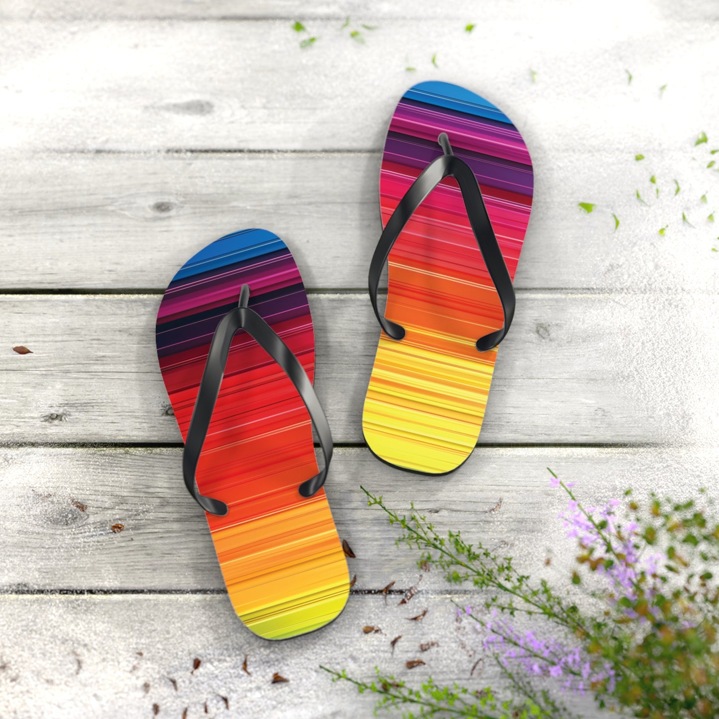 Colorful Stripes  Flip-Flops