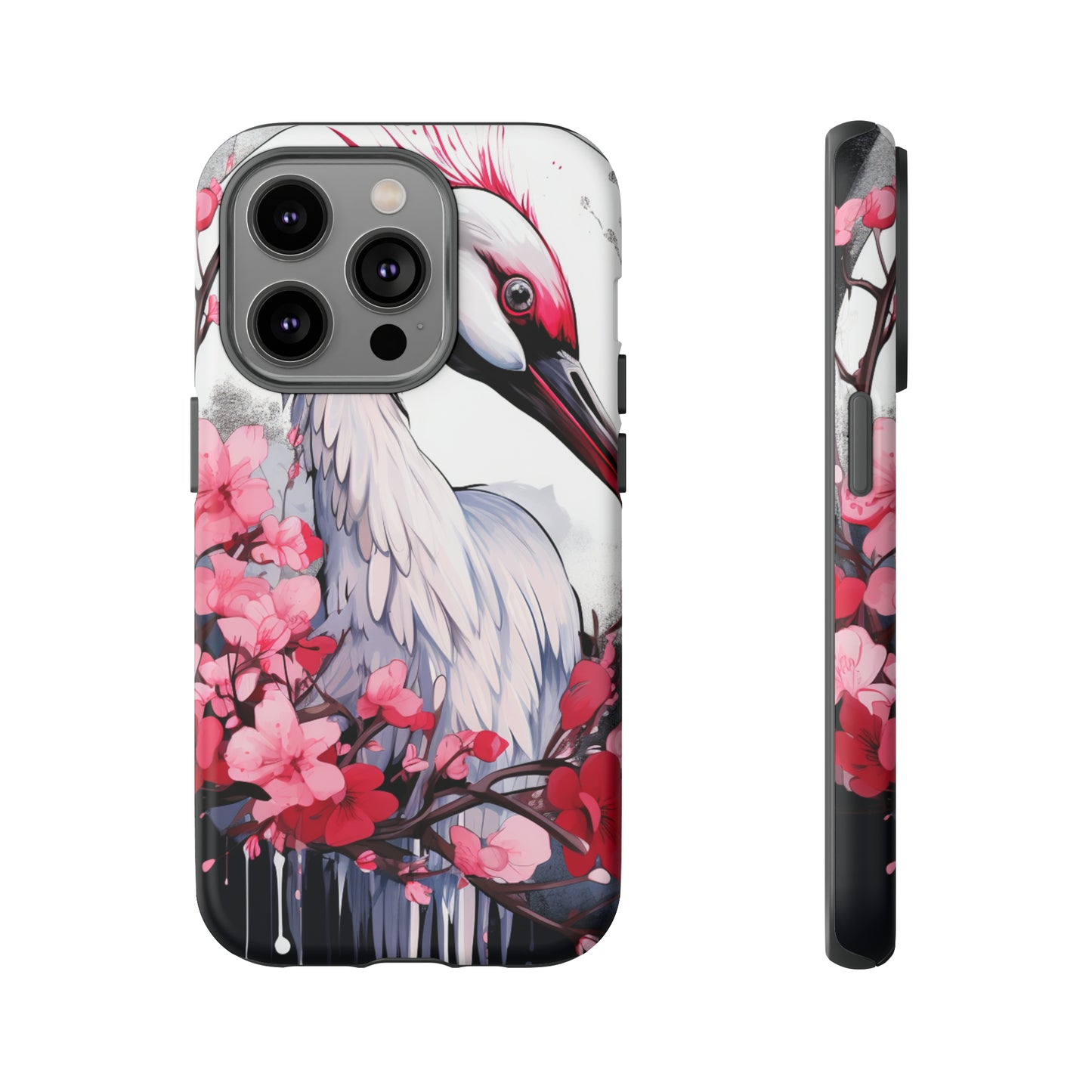 Cranes in Flight: Red-Crowned Crane Phone Case