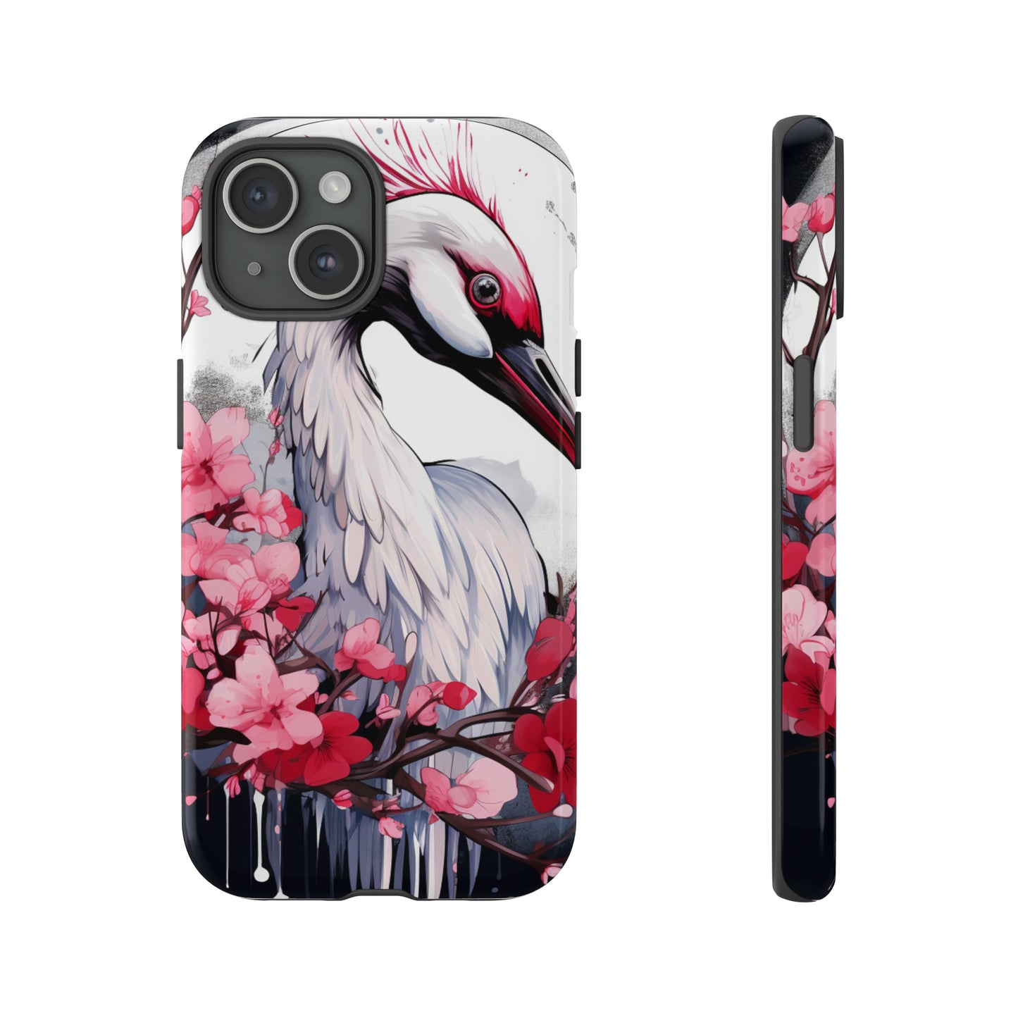 Cranes in Flight: Red-Crowned Crane Phone Case