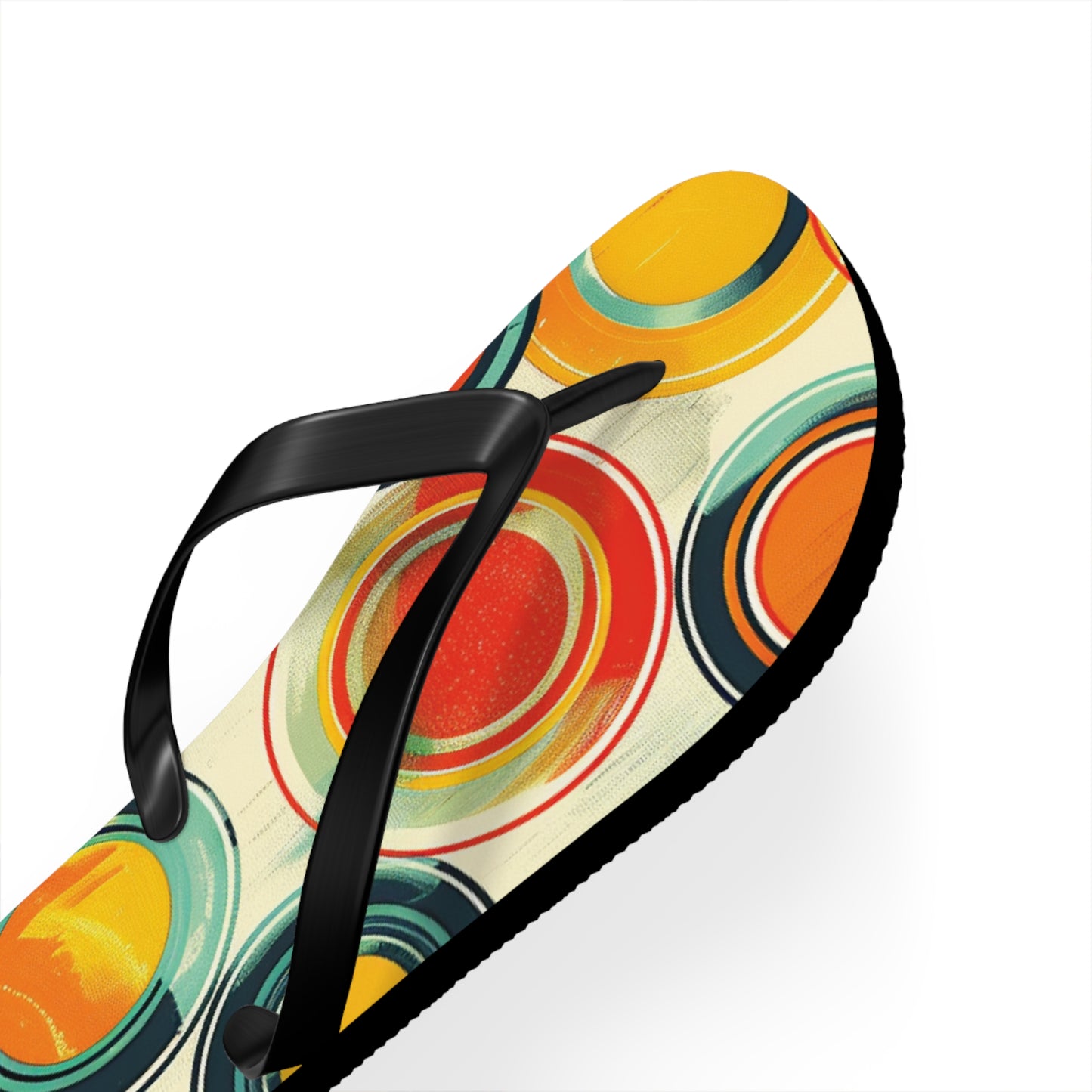 Abstract Decorative Circles Pattern  Flip-Flops