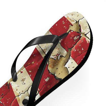 Distressed American Flag Flip-Flops