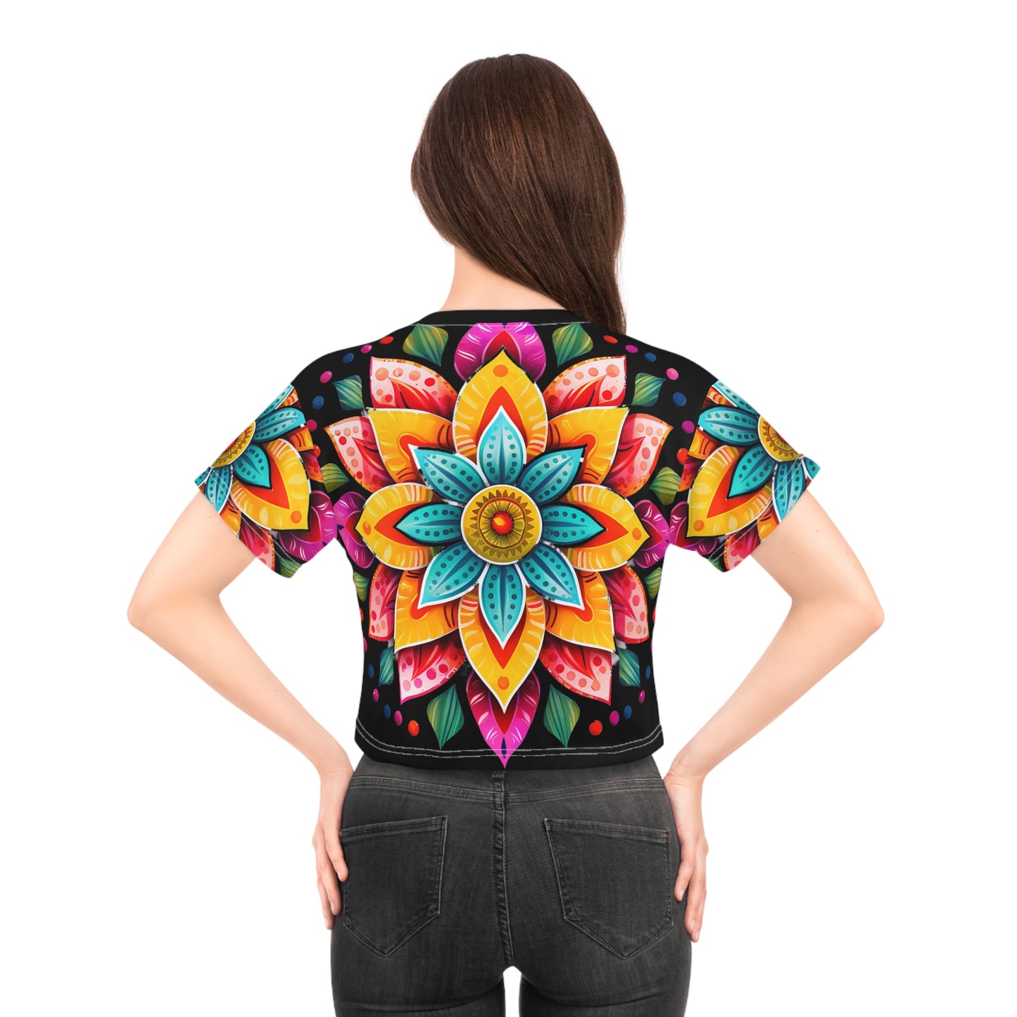 Mandala Art (AOP) Crop Tee