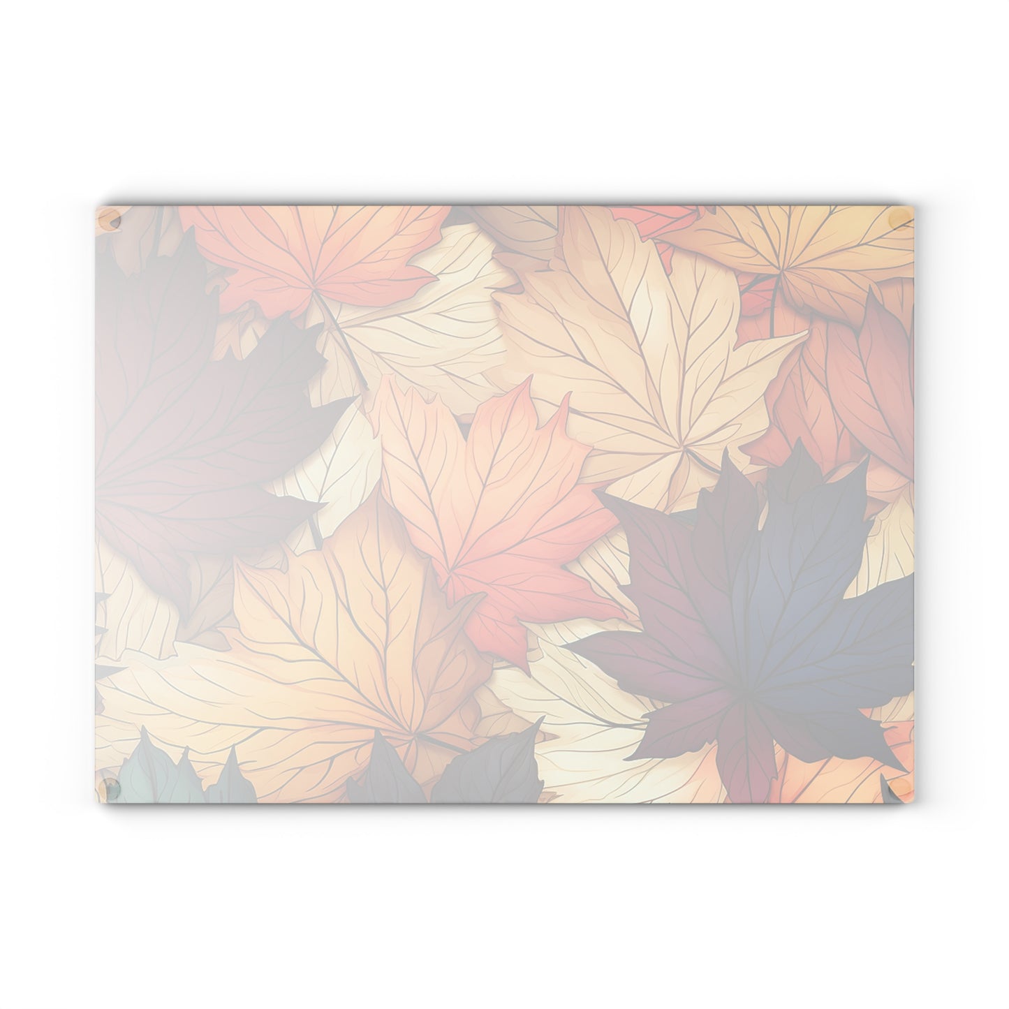 Autumn Floral Glass Cutting Board