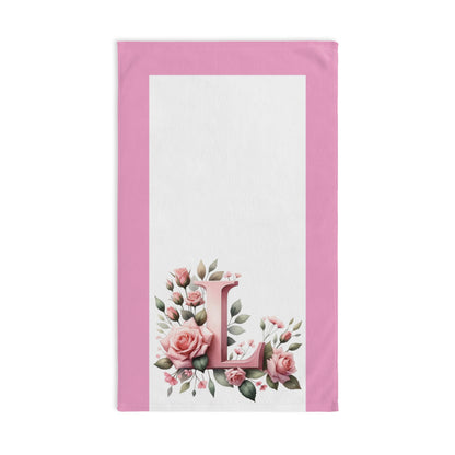 Alphabet Flowers Bathroom Hand Towel