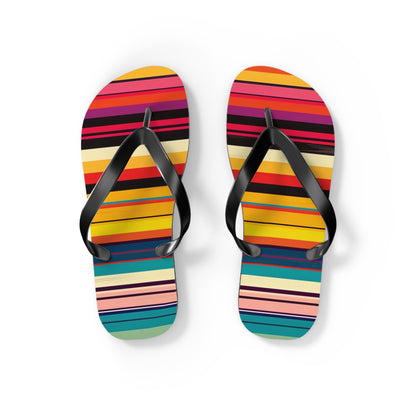 Colorful Stripes Flip-Flops