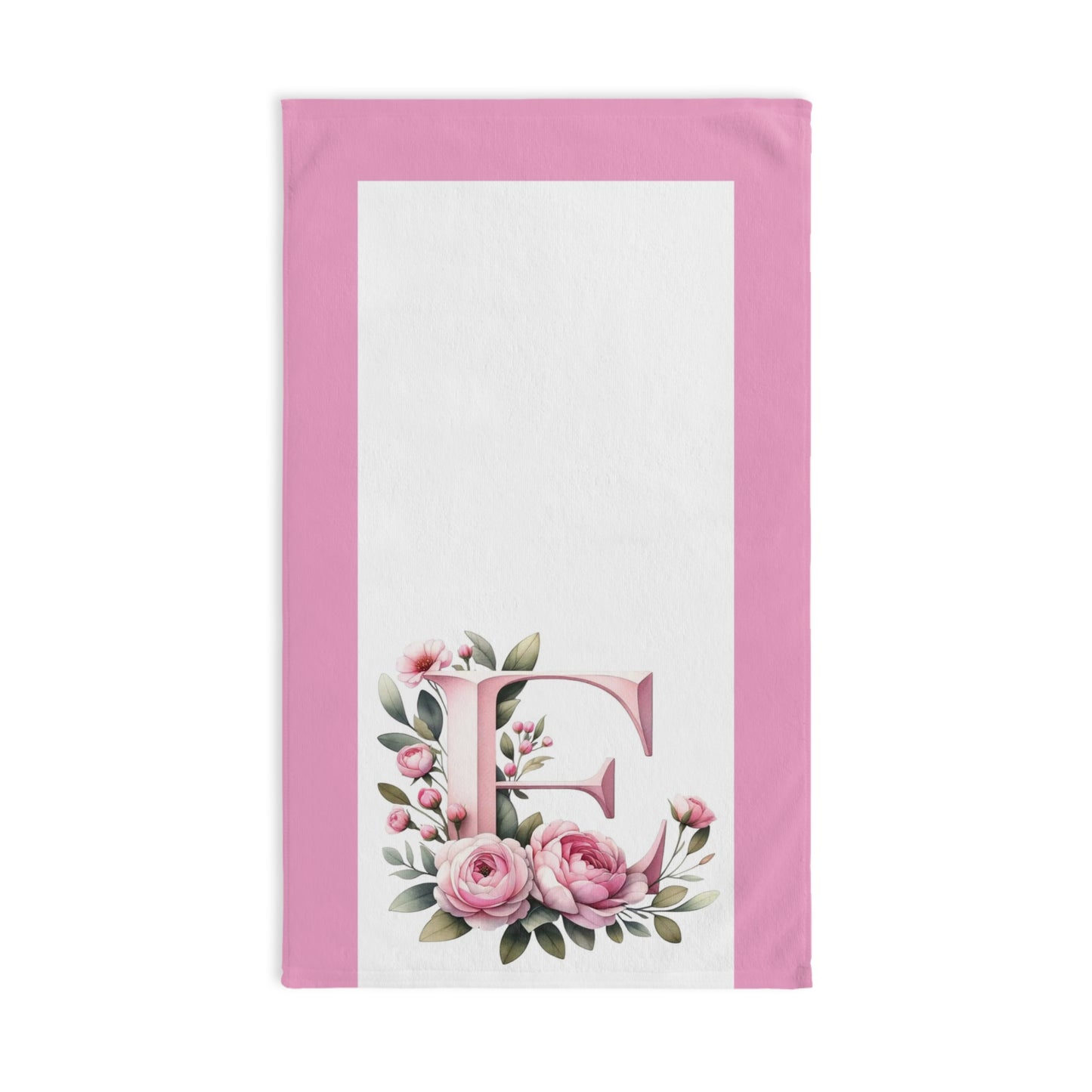 Alphabet Flowers Bathroom Hand Towel