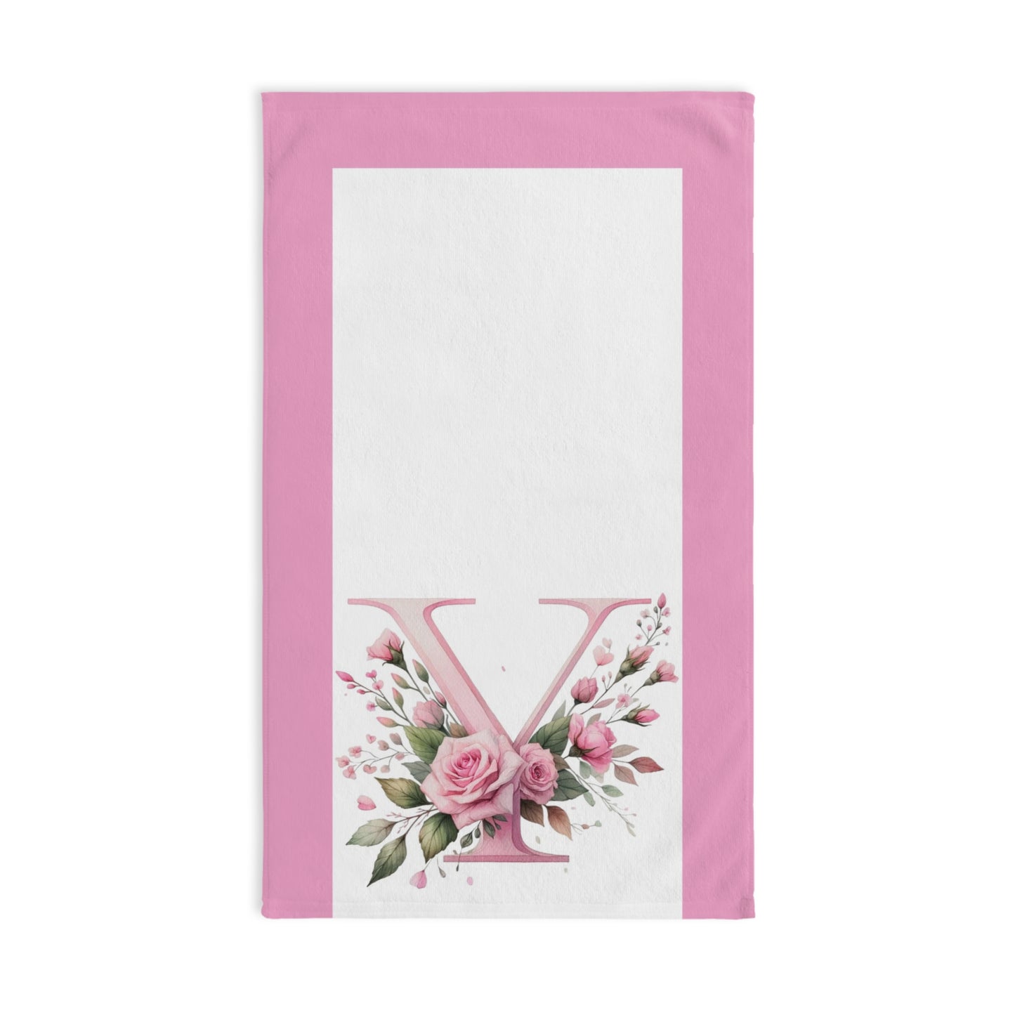 Alphabet Flowers Bathroom Hand Towel