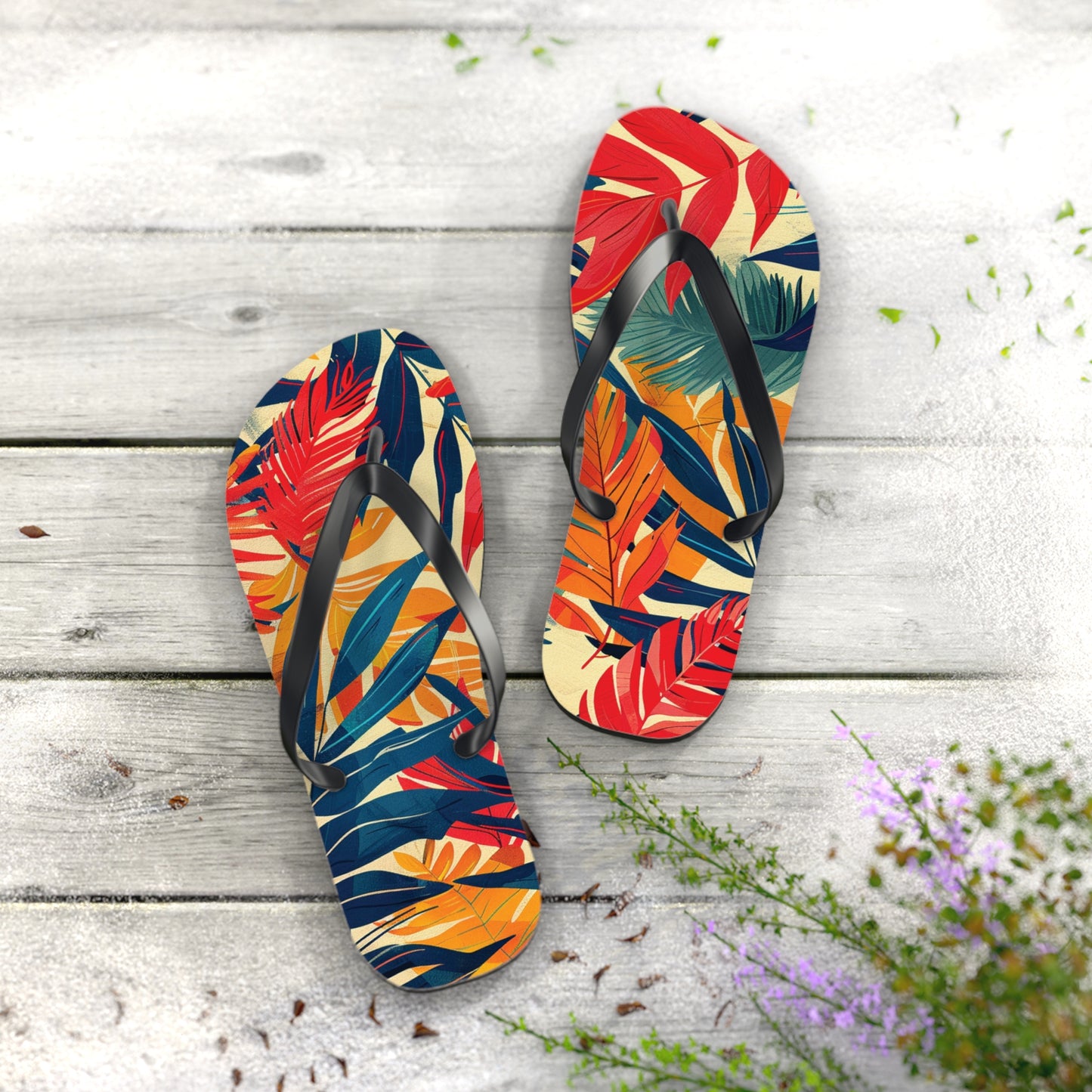 Abstract Tropics Pattern Flip-Flops