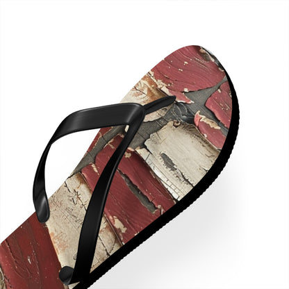 Distressed American Flag Flip-Flops