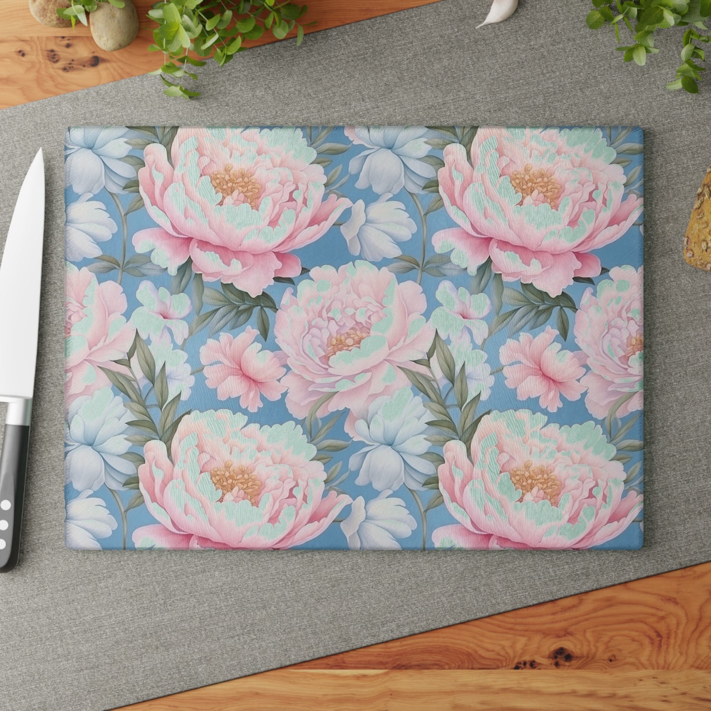 Floral Glass Cutting Board