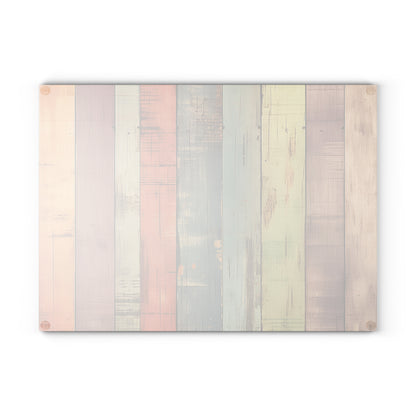 Wooden Print Glass Cutting Board