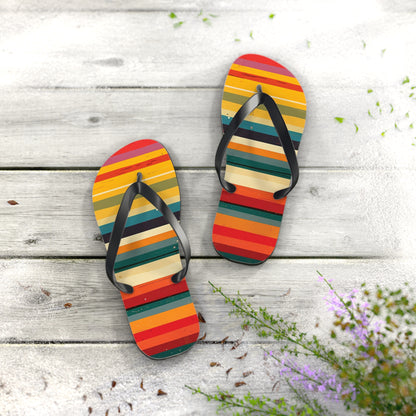 Colorful Stripes  Flip-Flops