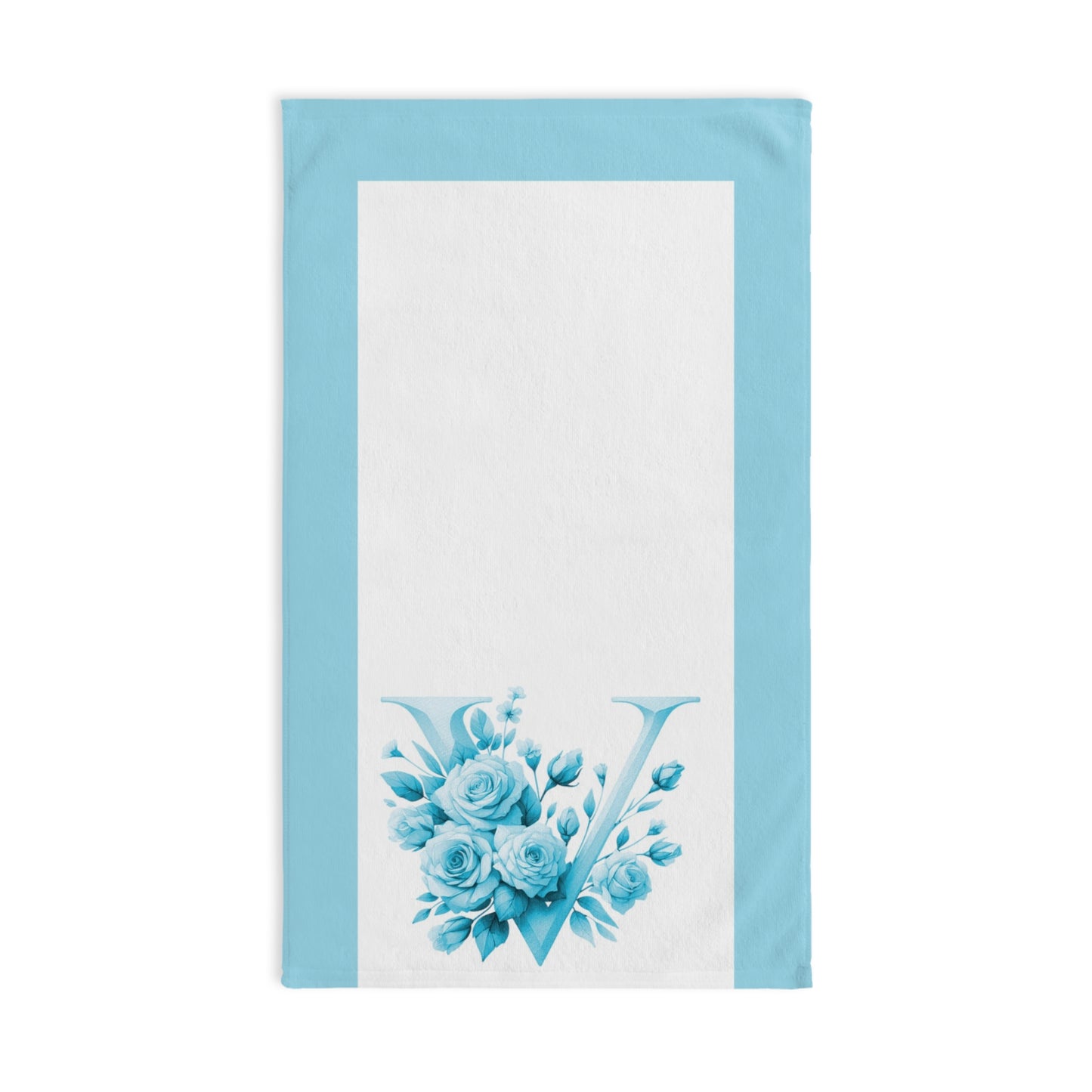 Alphabet Flowers Bathroom Hand Towel