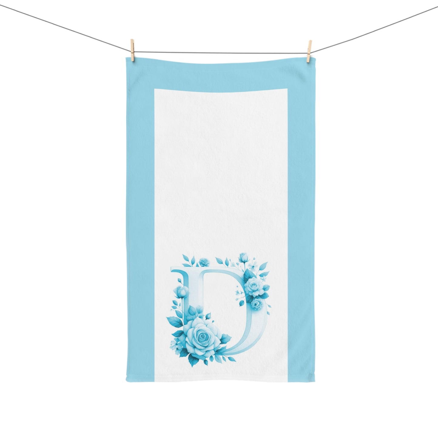 Alphabet Flowers Bathroom Hand Towel