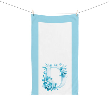 Alphabet Flowers Bathroom Hand Towel