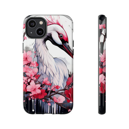 Cranes in Flight: Red-Crowned Crane Phone Case